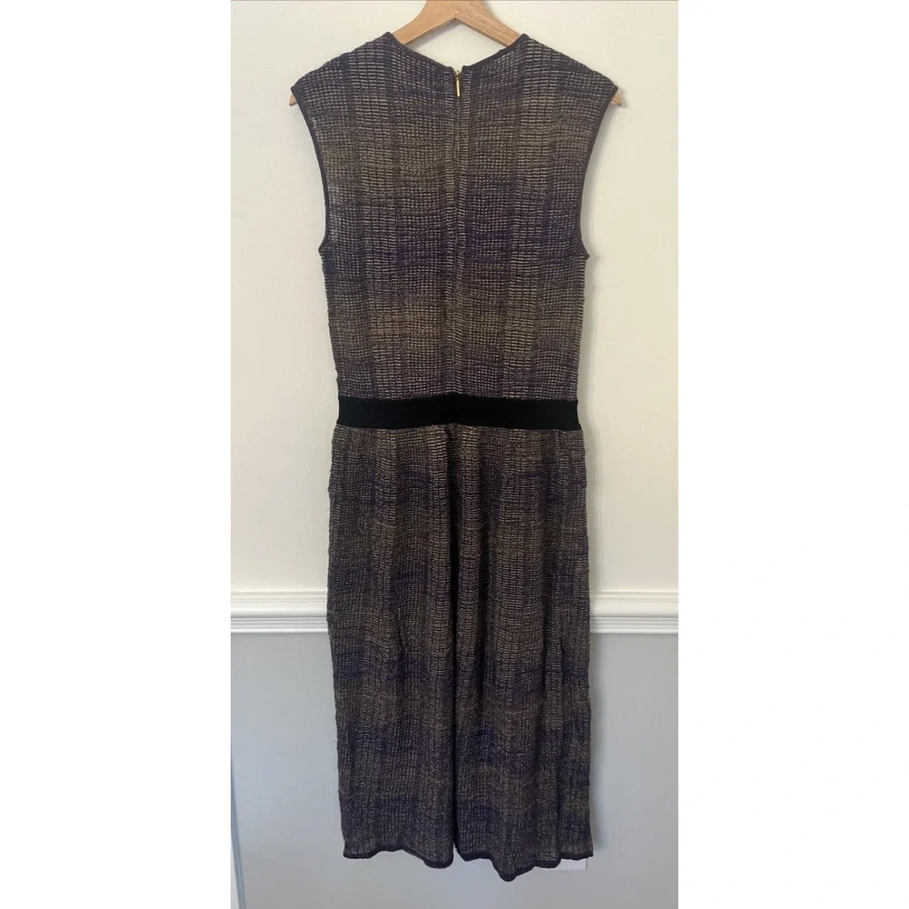 Tory Burch Nadia Knit Midi Dress‎ Size Medium Purple Black